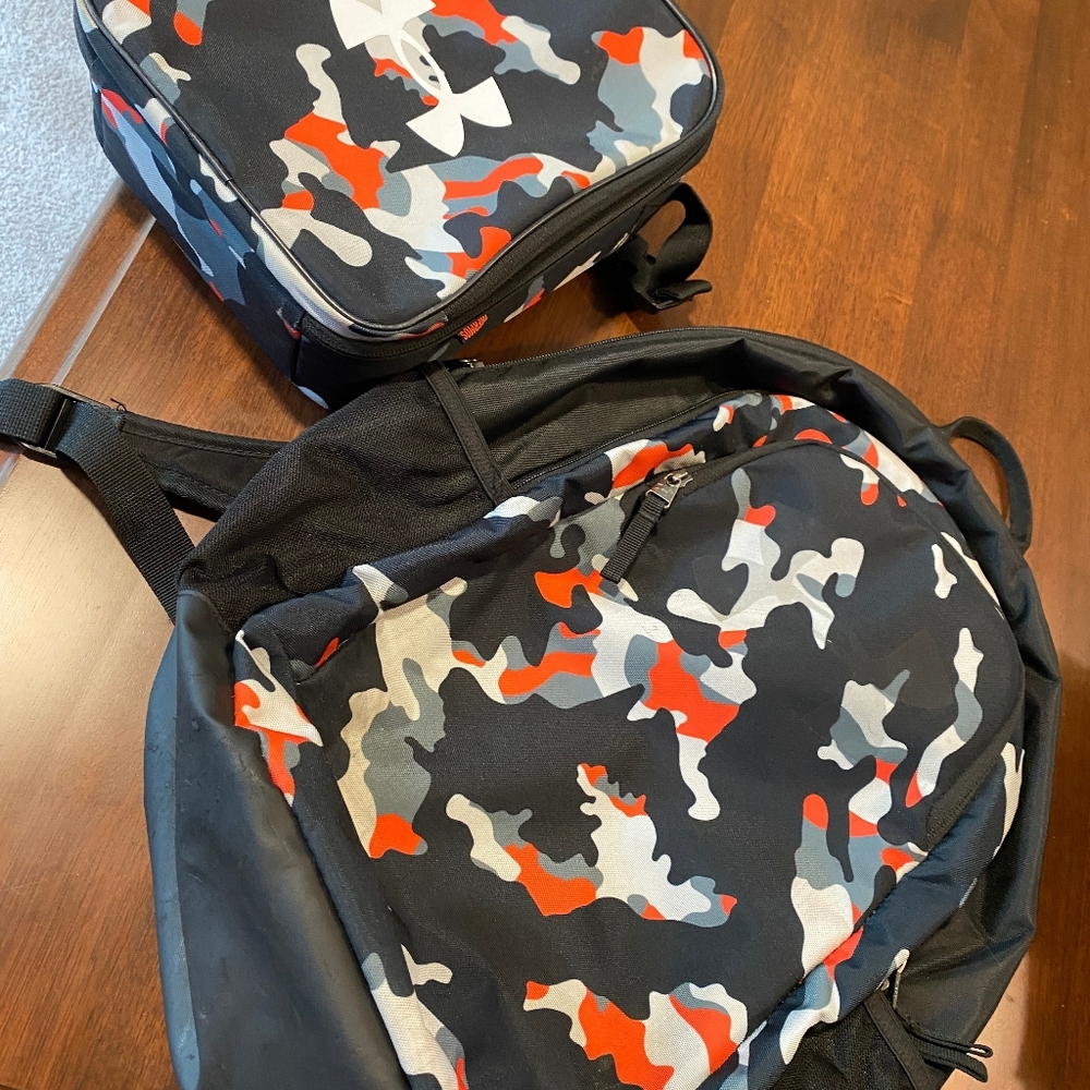 Under Armour Backpack with matching lunchbox